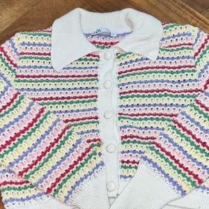 Zara Multicolor Crochet Sweater
